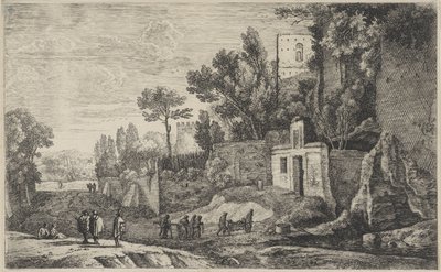 Paesaggio con un ospedale da Herman van Swanevelt