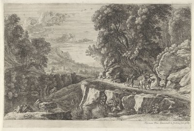 Paesaggio con due cavalieri da Herman van Swanevelt