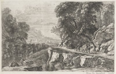 Paesaggio con due cavalieri da Herman van Swanevelt