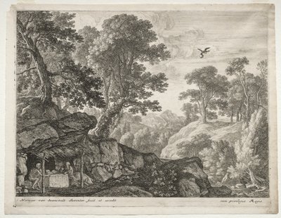I penitenti: Paesaggio con i santi Paolo e Antonio da Herman van Swanevelt