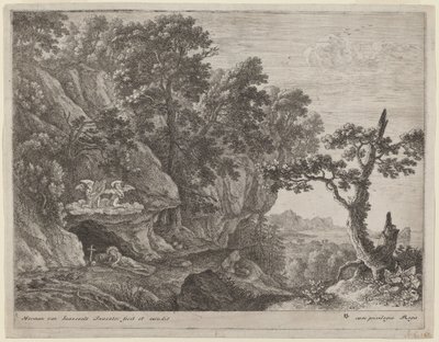 La Maddalena penitente in un paesaggio da Herman van Swanevelt