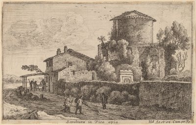 Tomba sulla Via Appia da Herman van Swanevelt