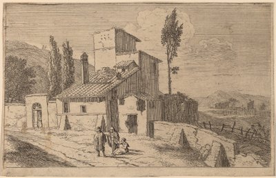 Vista di un convento da Herman van Swanevelt