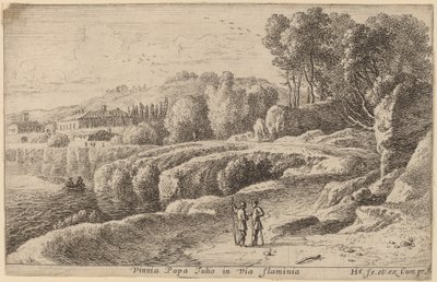Vigneto di Papa Giulio sulla Via Flaminia da Herman van Swanevelt
