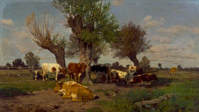 Paesaggio con mandria di bestiame da Hermann Baisch