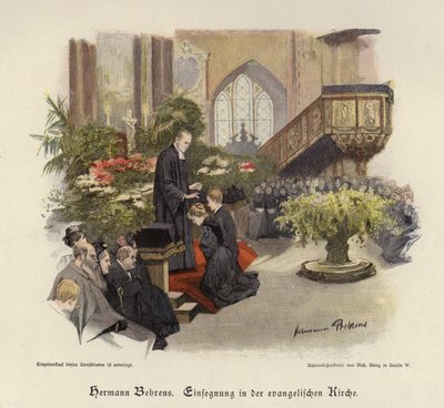 Servizio di confermazione in una chiesa evangelica da Hermann Behrens