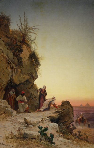 Imboscata vicino a Giza da Hermann David Salomon Corrodi