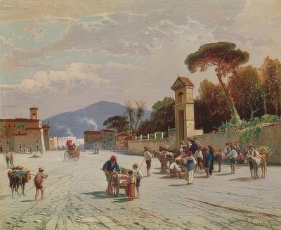 Scena di strada meridionale da Hermann David Salomon Corrodi