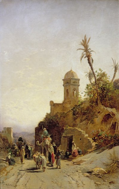 La carovana in partenza, Bethanin, c.1880 da Hermann David Salomon Corrodi