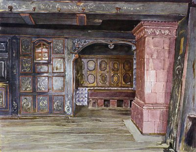 Parte della sala nella casa E Harden, Neuengamme, vicino ad Amburgo da Hermann Haase