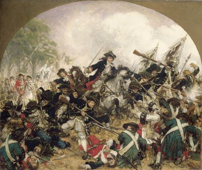 Il vecchio Dessauer nella battaglia di Torino, 1883 da Hermann Joseph Wilhelm Knackfuss