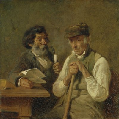 Lavoratori che parlano di politica, 1841 da Hermann Kauffmann