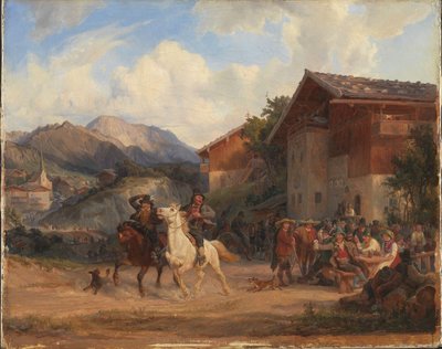 Contadini a cavallo da Hermann Kauffmann the Elder