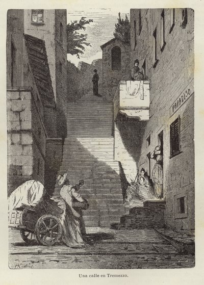 Una strada a Tremezzo da Hermann Kaulbach