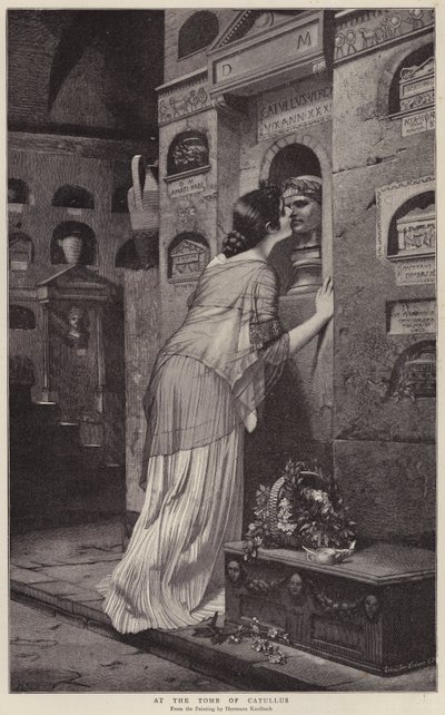 Alla tomba di Catullo (incisione) da Hermann Kaulbach