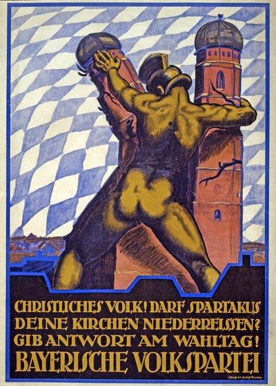 Manifesto elettorale per il Partito Popolare Bavarese da Hermann Keimel