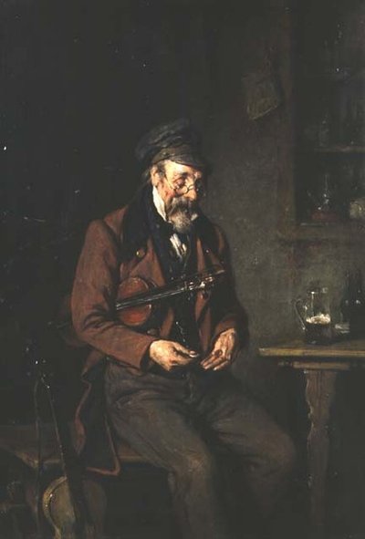 Un violinista che conta le sue mance da Hermann Kern