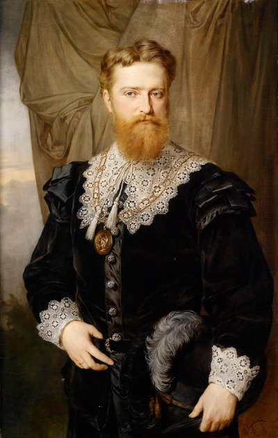 Ritratto di Karl Lueger (1844-1910) in costume storico da Hermann Nigg