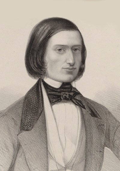 Ritratto di Jacques Offenbach 1819-1880, 1846 da Hermann Raunheim