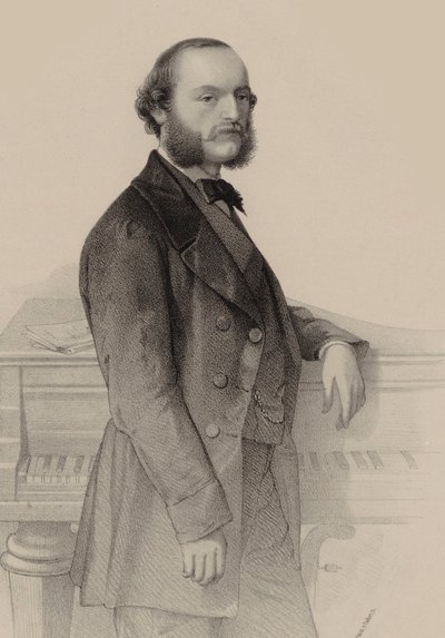 Ritratto del pianista e compositore Désiré Magnus 1828-1884 da Hermann Raunheim