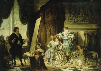Van Dyck nel suo studio dipinge un ritratto di Carlo, principe di Galles, figlio di Carlo I da Hermann Schneider