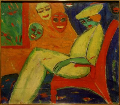 Dama con maschere da Hermann Stenner
