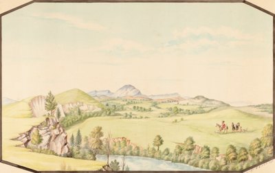 Le montagne Wichita da Medicine Bluff, Territorio indiano da Hermann Stieffel
