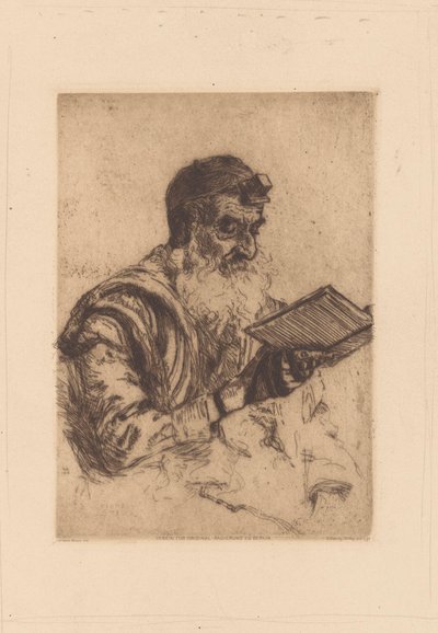 Ebreo in preghiera da Hermann Struck (signed by artist)