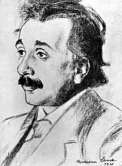 Albert Einstein 1879-1955, matematico e fisico teorico tedesco-svizzero, 1920 da Hermann Struck