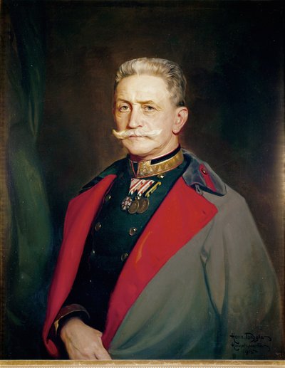 Il feldmaresciallo austriaco Franz Conrad von Hoetzendorf ... (olio su tela) da Hermann Torggler