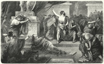 Bruto sul corpo di Giulio Cesare, 44 a.C. da Hermann Vogel