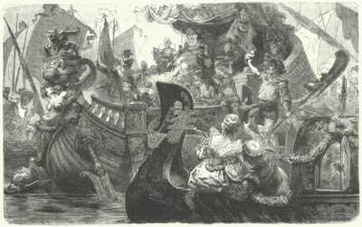 Caterina Cornaro che salpa da Venezia per diventare regina di Cipro, 1472 da Hermann Vogel