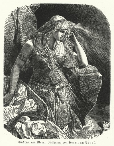 Gudrun accanto al mare da Hermann Vogel