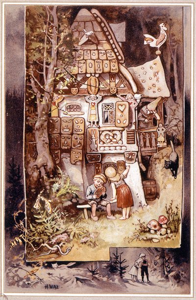 Hansel e Gretel, racconto dei Grimm - illustrazione di Hermann Vogel da Hermann Vogel