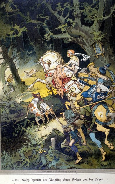 Illustrazione di Vogel per un racconto dei fratelli Jacob (1785-1863) e Wilhelm (1786-1859) Grimm da Hermann Vogel