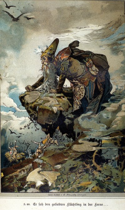 Illustrazione di Vogel per un racconto dei fratelli Jacob (1785-1863) e Wilhelm (1786-1859) Grimm da Hermann Vogel
