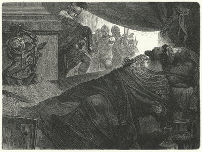 Mitridate VI del Ponto tenta di suicidarsi prendendo veleno, 63 a.C. da Hermann Vogel