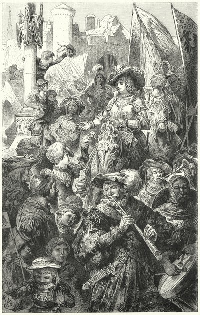 Processione di lanzichenecchi in partenza per la guerra, XVI secolo da Hermann Vogel
