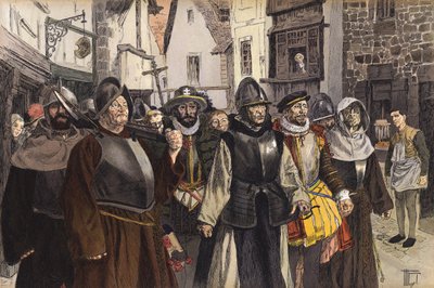 Processione della Lega Cattolica per le strade di Parigi, 1590 da Hermann Vogel