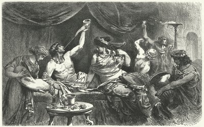 Baccanale romano al tempo di Messalina, I secolo da Hermann Vogel