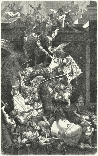 I Vandali che attaccano Roma, 455 da Hermann Vogel