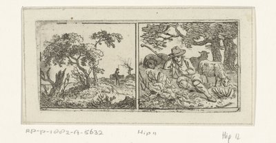 Paesaggio e pastore da Hermanus Fock