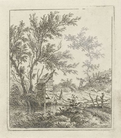 Paesaggio con raccoglitore di legna da Hermanus Fock