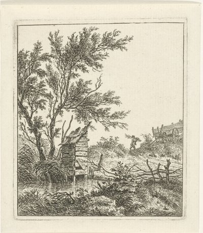 Paesaggio con raccoglitore di legna da Hermanus Fock