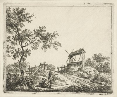 Paesaggio con pozzo da Hermanus Fock