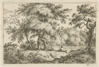 Uomo che riposa nel bosco da Hermanus Fock