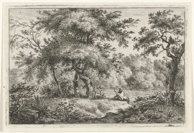 Uomo che riposa nel bosco da Hermanus Fock
