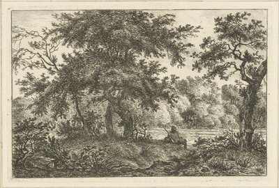 Uomo che riposa nel bosco da Hermanus Fock