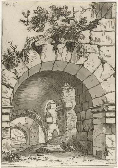 Disegnatore nel Colosseo da Hermanus Fock