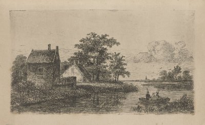 Tre uomini in una barca da Hermanus Jan Hendrik van Rijkelijkhuysen